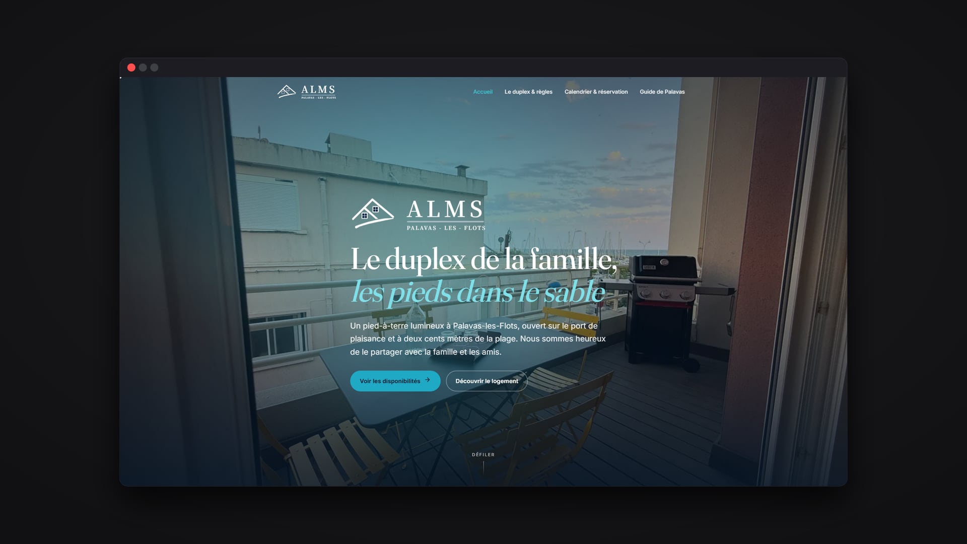Accueil du site ALMS